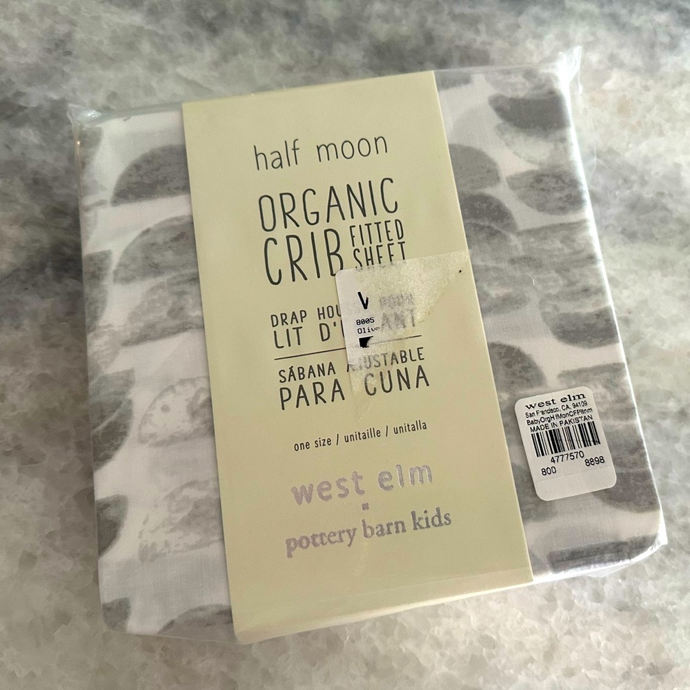 Pottery Barn X West Elm Organic Crib Sheet